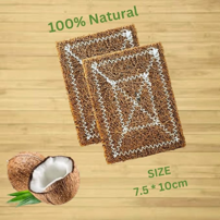Coconut Coir Dishwash Scrubber – Non Stitched (3 Pack) 1